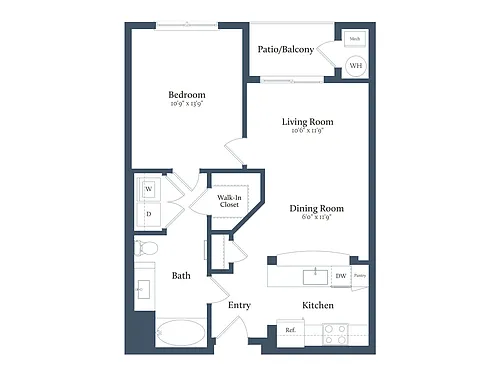 Floor plan 1x1A
