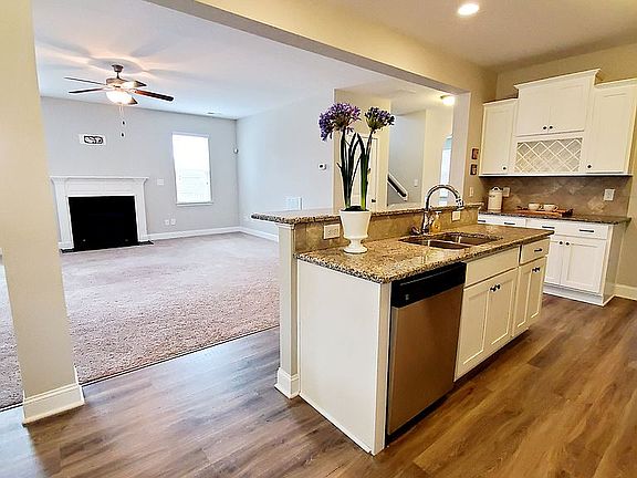 Kitchen view to family room