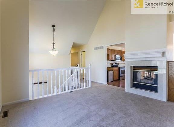 Soaring ceilings and lots of natural light in the living area
