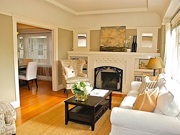 Living room with fireplace