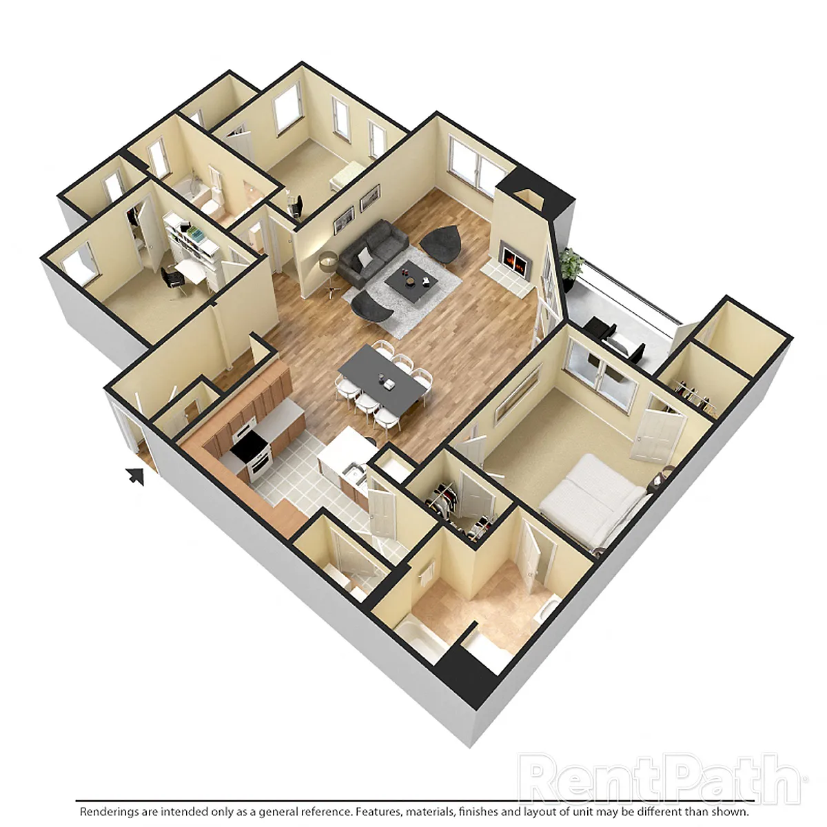 Floor plan 3X2 B