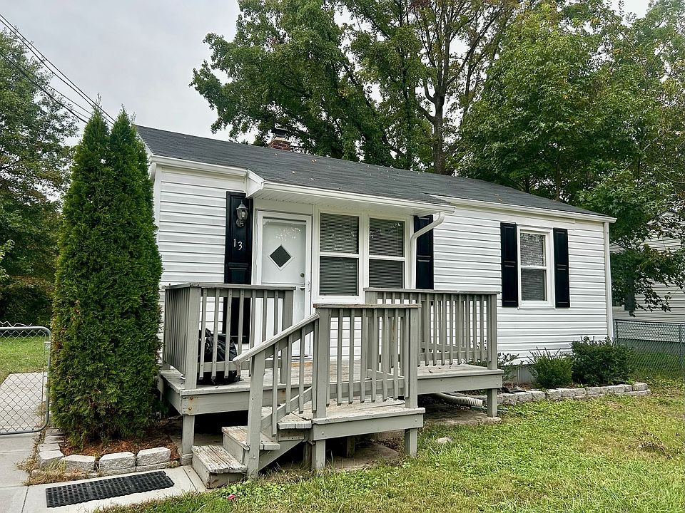 Single family home with fenced yard.