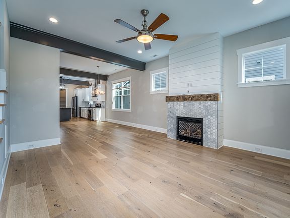Open Living Room with Gas Log Fireplace