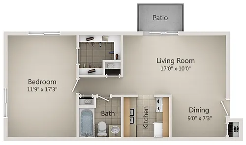 Floor plan 1 bedroom