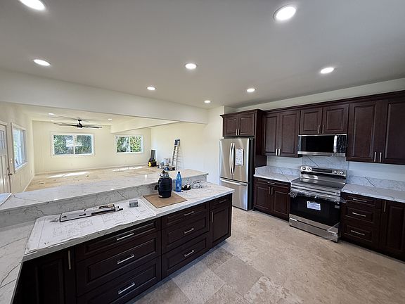 Kitchen opens up to great room