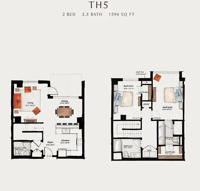 Floor plan TH5
