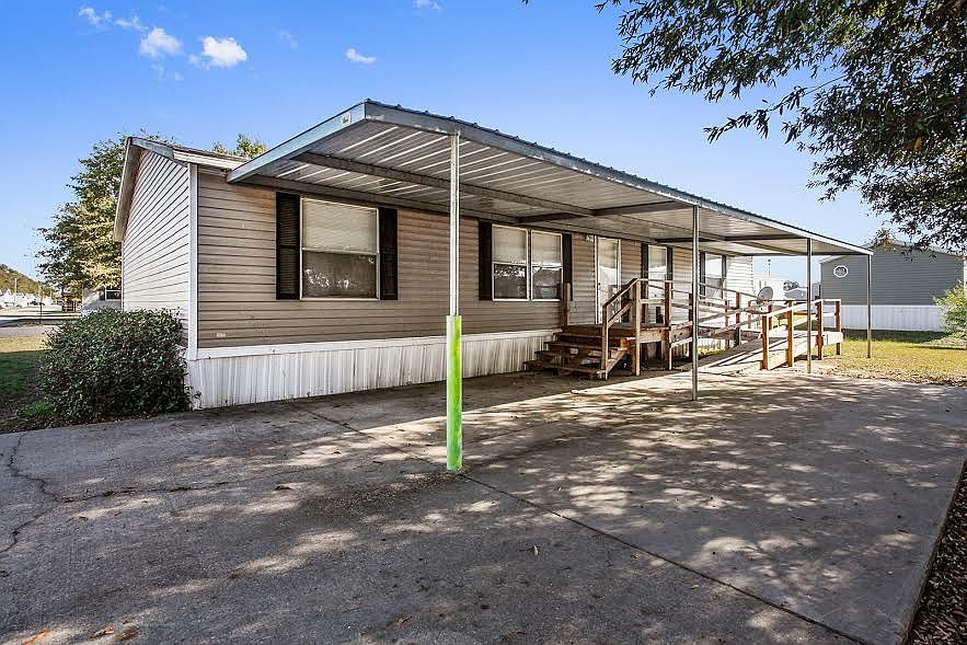 Front elevation with carport