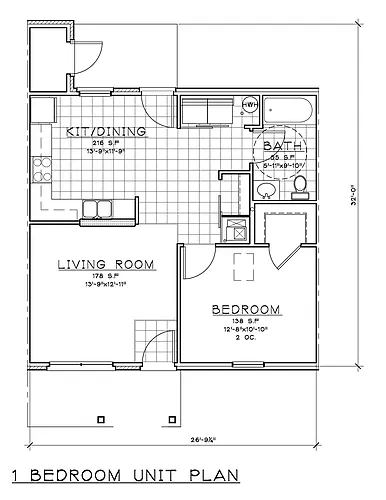 Floor plan 1 Bedroom