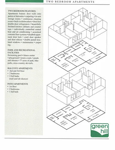 Floor plan Two Bedroom Two Bathroom