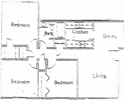 Floor plan 3 bed 1 Bath