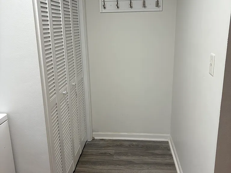 Drop Zone space with utility closet
fits a bench