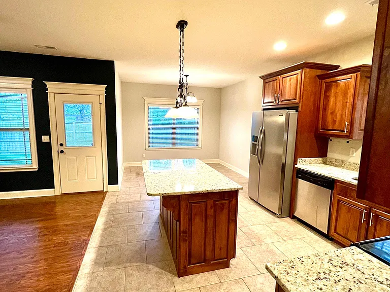Kitchen and dining room.