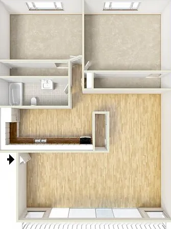 Two bedroom floor plan Two bedroom floor plan