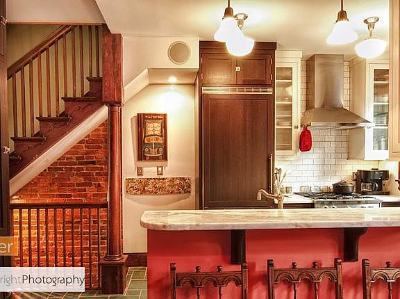 Recent kitchen renovation with high-end finishes and appliances