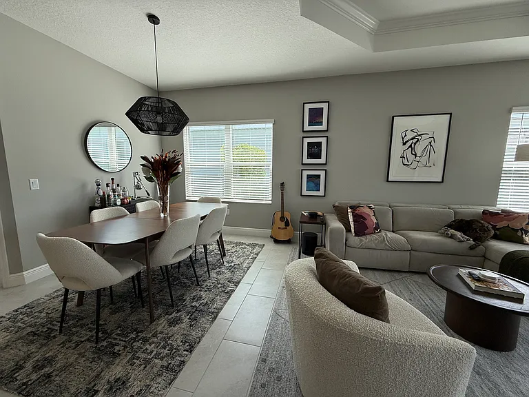 Dining room and living room