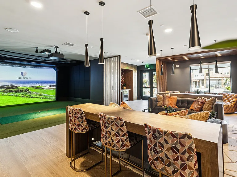 Hit a few golf balls at our multipurpose simulator