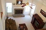 Cathedral Ceiling in Family room with fireplace