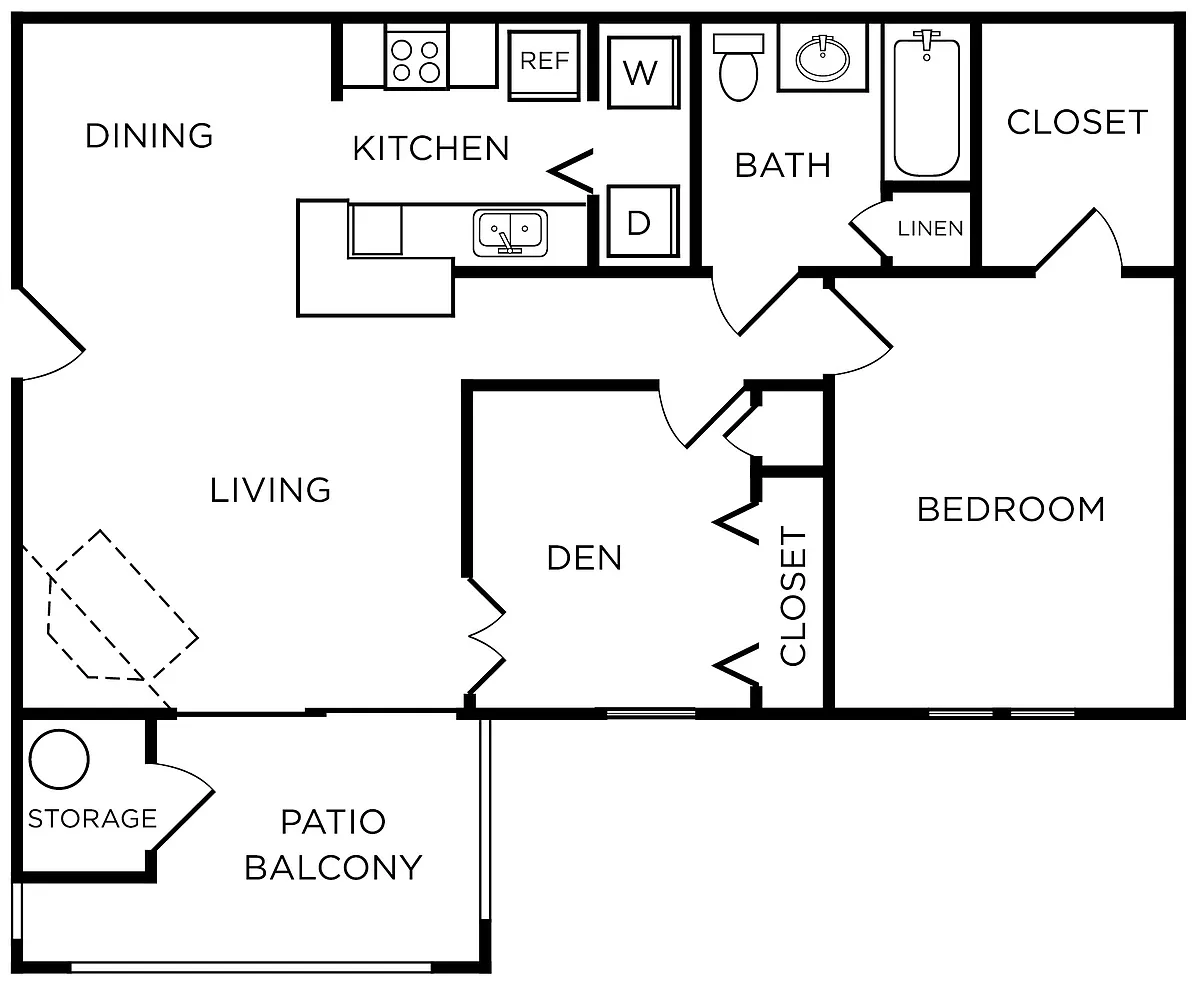 Floor plan A3 - Den/Office