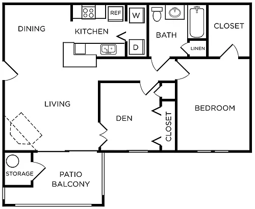 Floor plan A3 - Den/Office