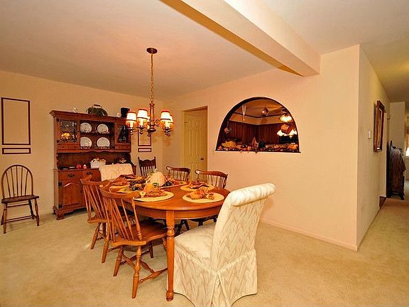 Dining room has plenty of room for expanding for company