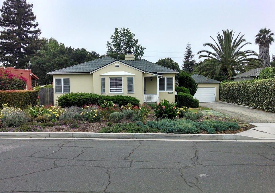 Front yard landscaped with sustainable plants