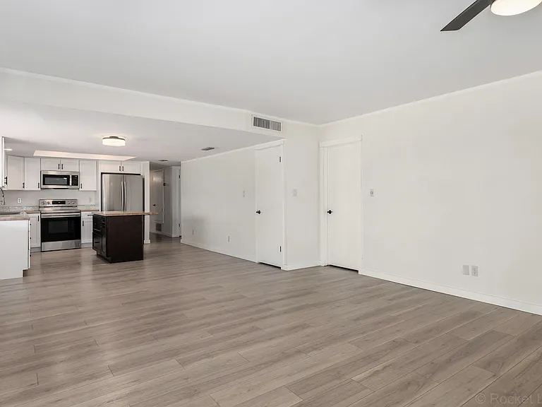 Family room and kitchen