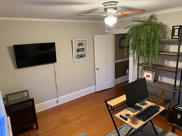 Bedroom #1 (set up as an office), includes narrow walk in closet