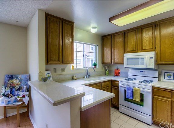 The newer, split counter provides additional space for the cook in the kitchen.