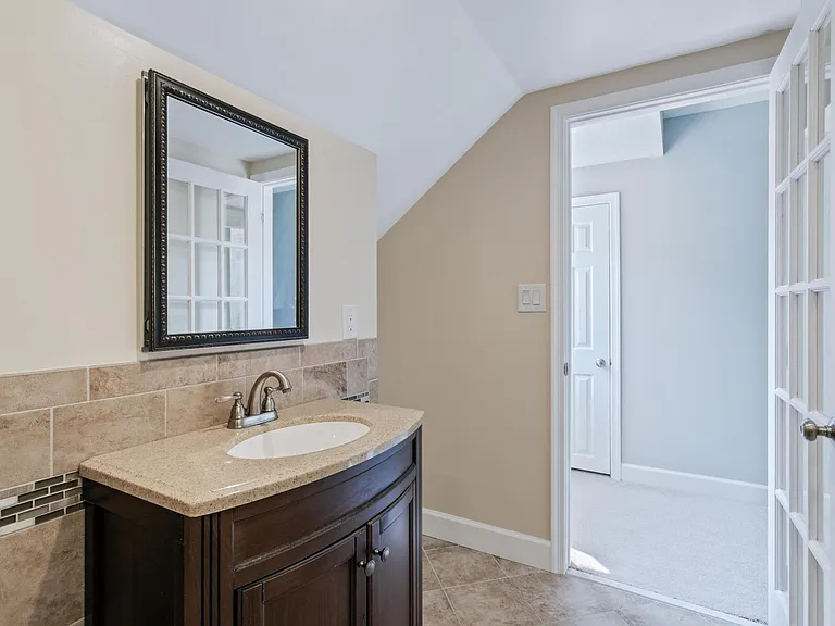 another picture from the second floor master bathroom looking out towards the master bedroom