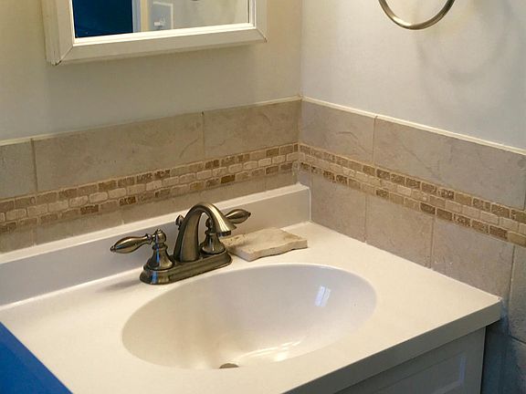 New vanity and tile in the bathroom