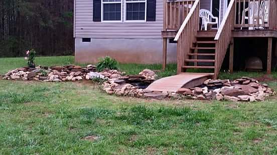 Two hand made kinds with koi