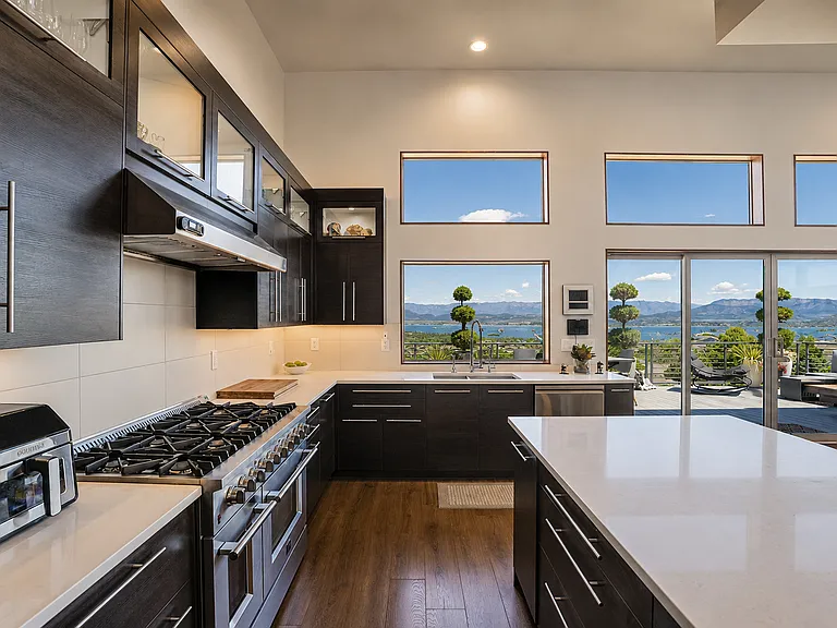Home is owned by chef and wine expert Tim Hanni, MW. Kitchen comes stocked with spices, oils, Vita Mix, food processor, air fryer, 6 burner gas range...and wine upon request. Kitchen features Microwave, dishwasher et. al.
