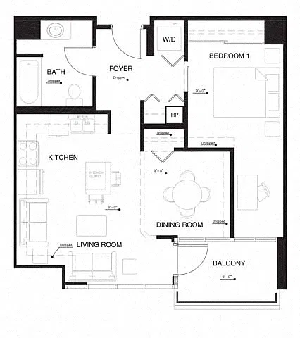 Floor plan 1F w Balcony