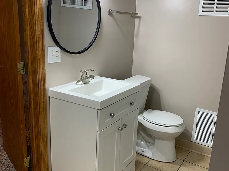 Basement bathroom.