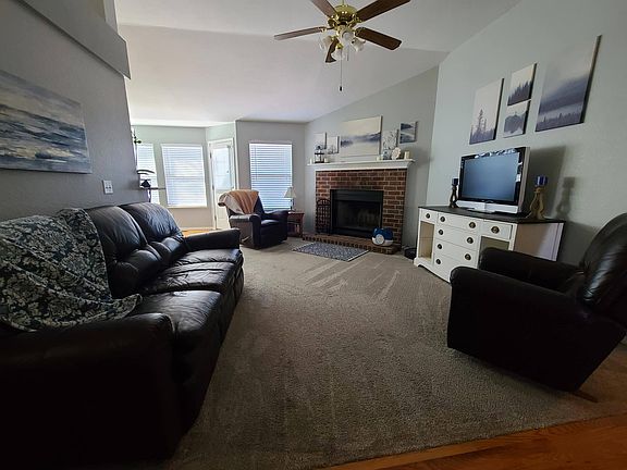 Family room with pre-wired surround sound.