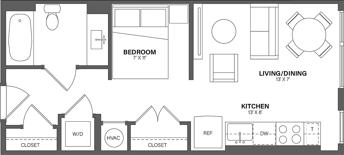 Floor plan Studio-S18