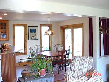 Dining area-deck thru slider