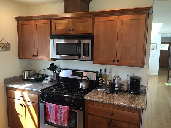 Stainless steel appliances, including built-in microwave and
