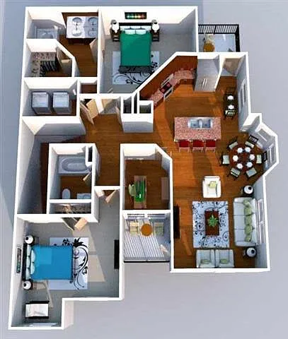 Floor plan Shalimar w/ 2-Car Garage