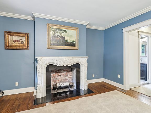 Close up of fireplace