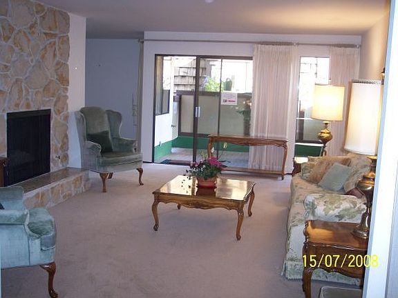 Living room with fireplace