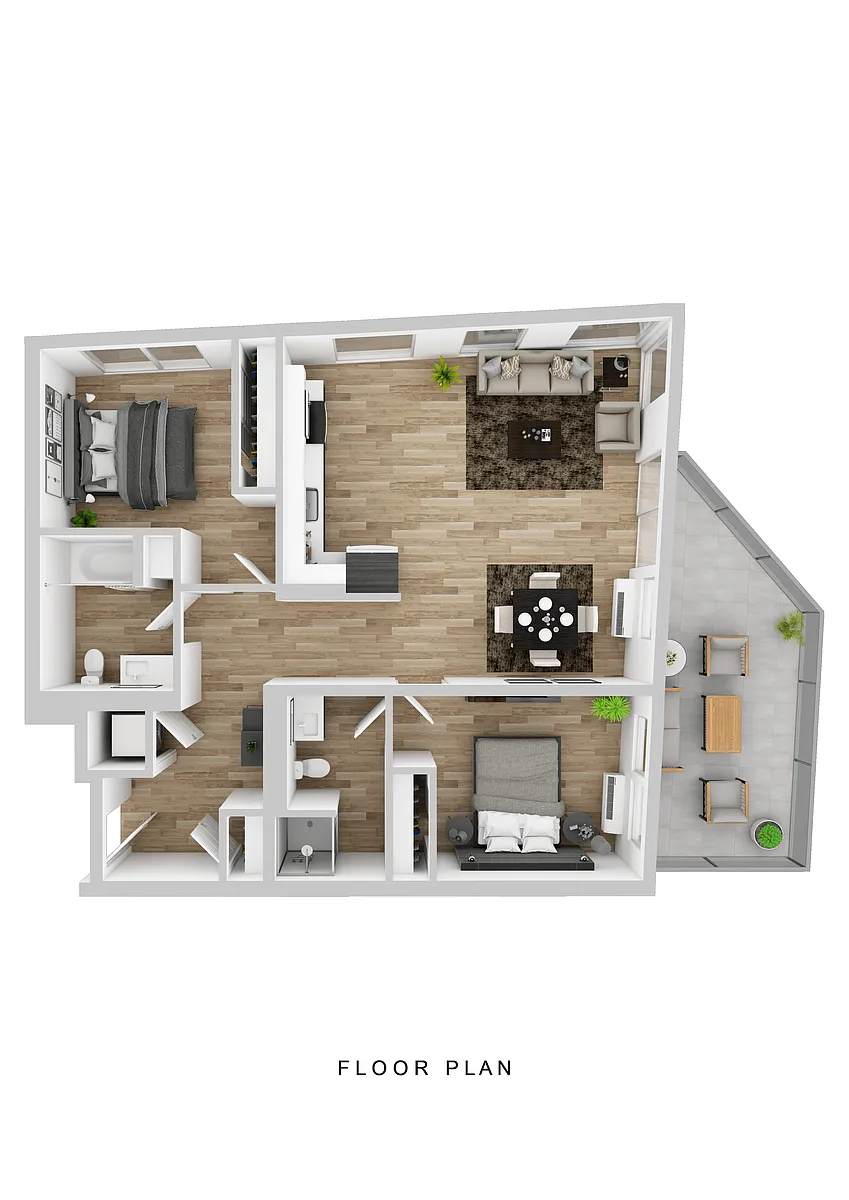 Floor plan Sitka - 2 Bed A2 Patio