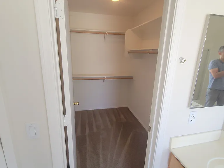 Walk-in closet.