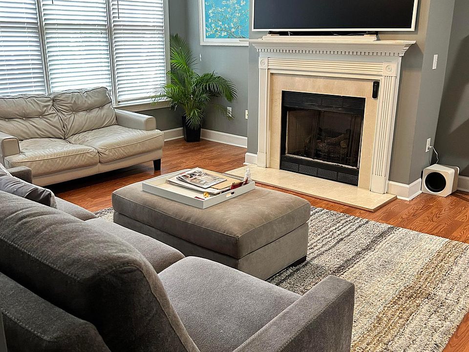 Entry; remote gaslog fireplace, 75 inch Samsung frame TV; whisper quiet Hunter ceiling fan.