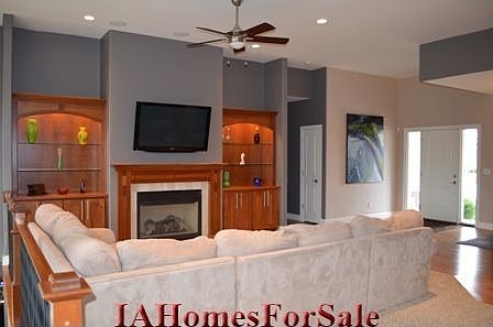 Living Room with 11 foot ceilings