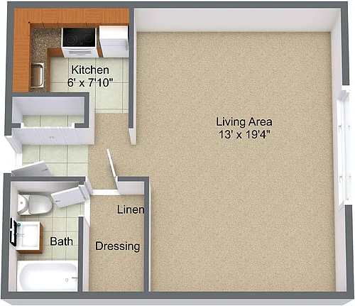 Floor plan Studio