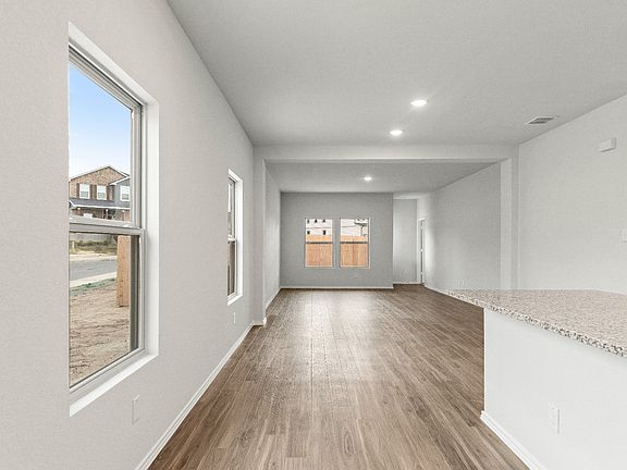 Kitchen to Dining and Family Room