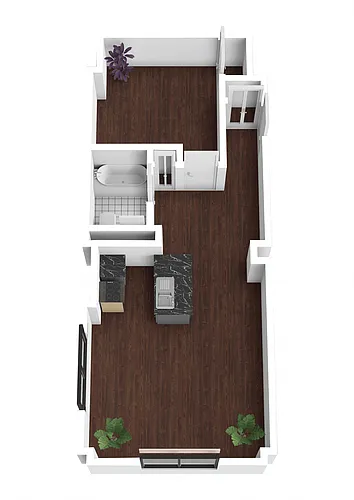 Floor plan One Bedroom One Bath