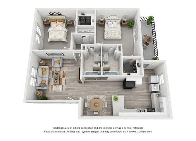 Floor plan Lassiter 2-2 Med