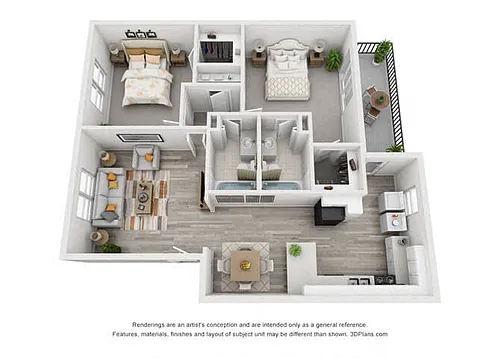 Floor plan Lassiter 2-2 Med